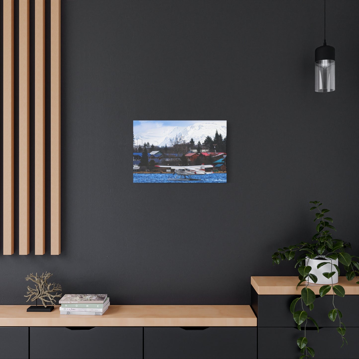 Seaplane Harbor Canvas Print ~ Alaska Mountain Lake Wall Art