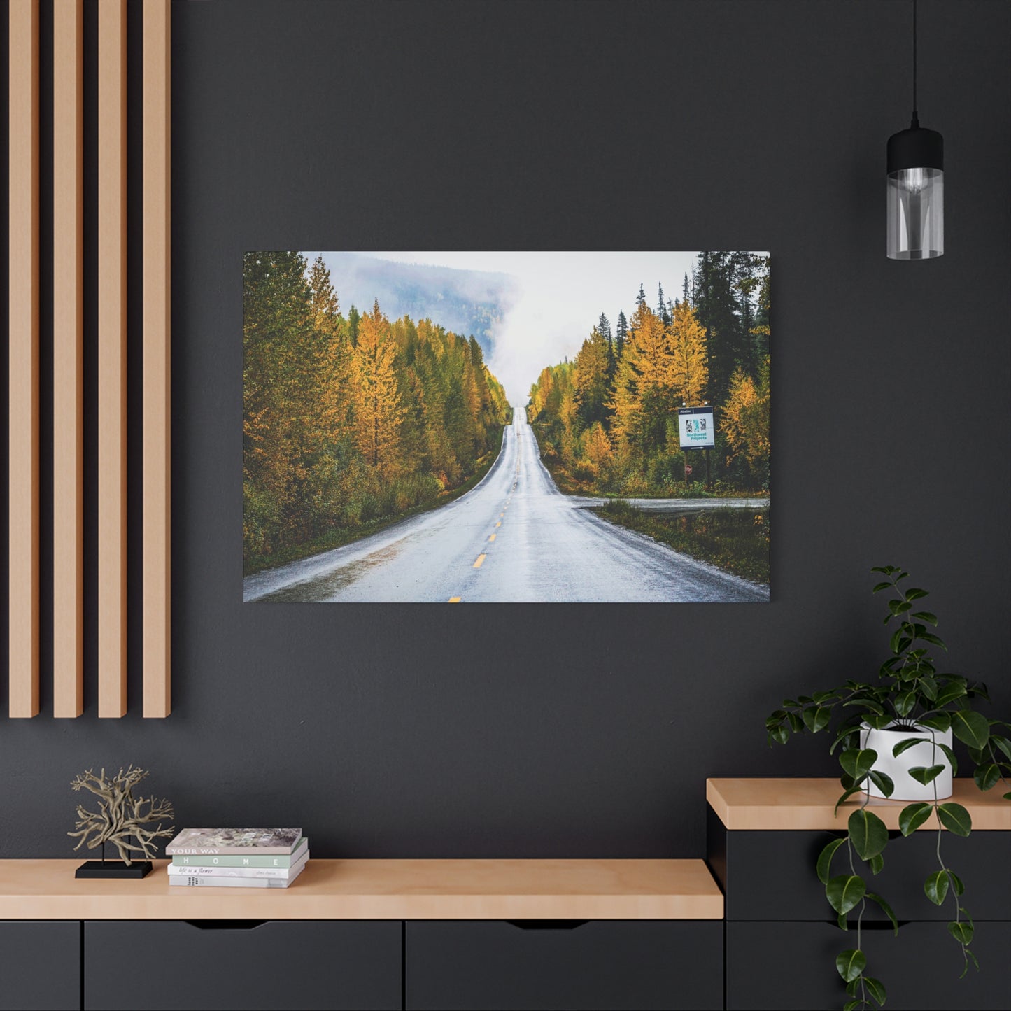 Quiet Roads ~ Cassiar Highway Autumn Canvas Print