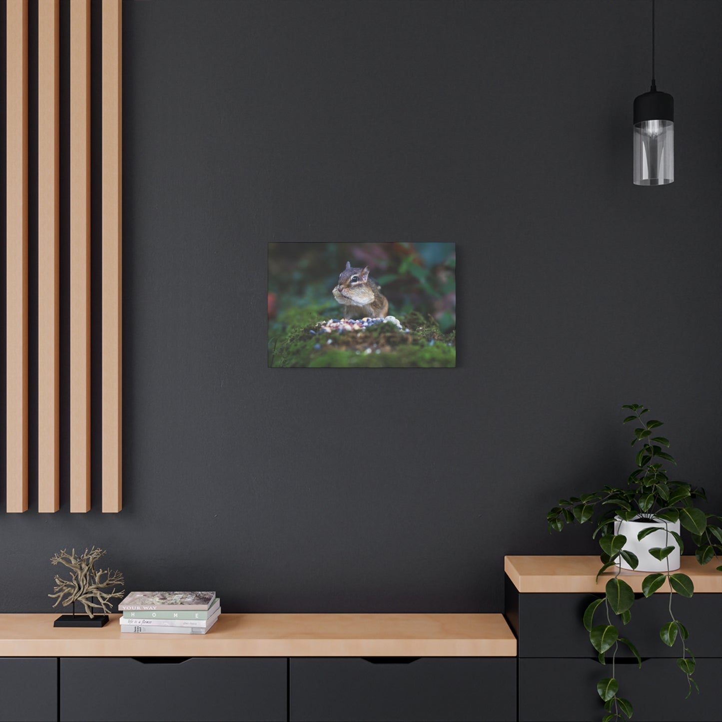 Curious Chipmunk Canvas Print – A Quiet Wildlife Moment