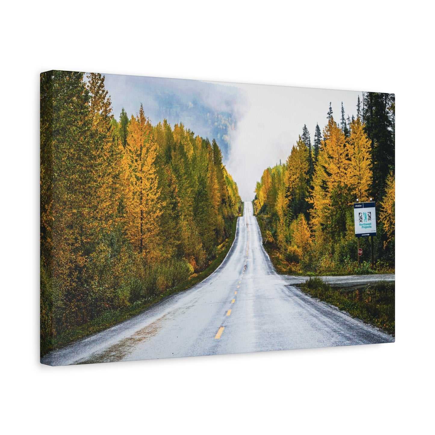 Quiet Roads ~ Cassiar Highway Autumn Canvas Print