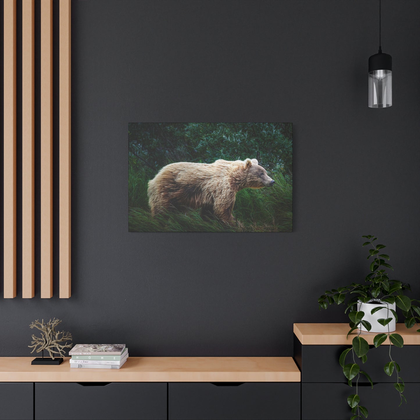 Katmai Brown Bear Canvas Print ~ Wildlife Wall Art Matte Stretched 1.25"