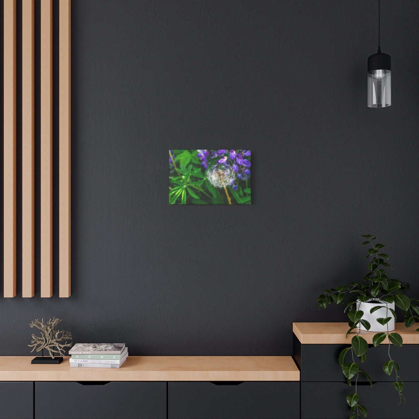 Where Wildflowers Gather ~ Dandelion & Lupine Canvas Print