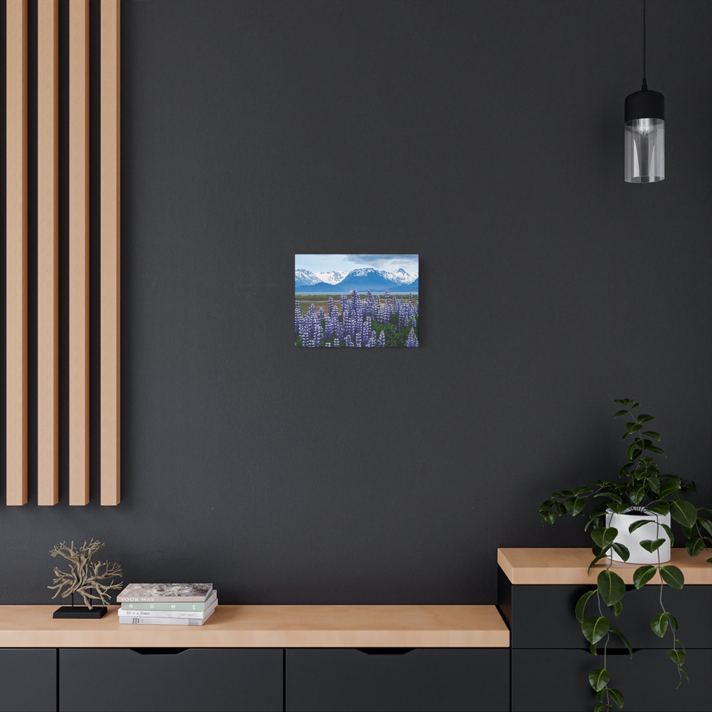 Lupine Coastal Canvas Print — Purple Wildflower Wall Art