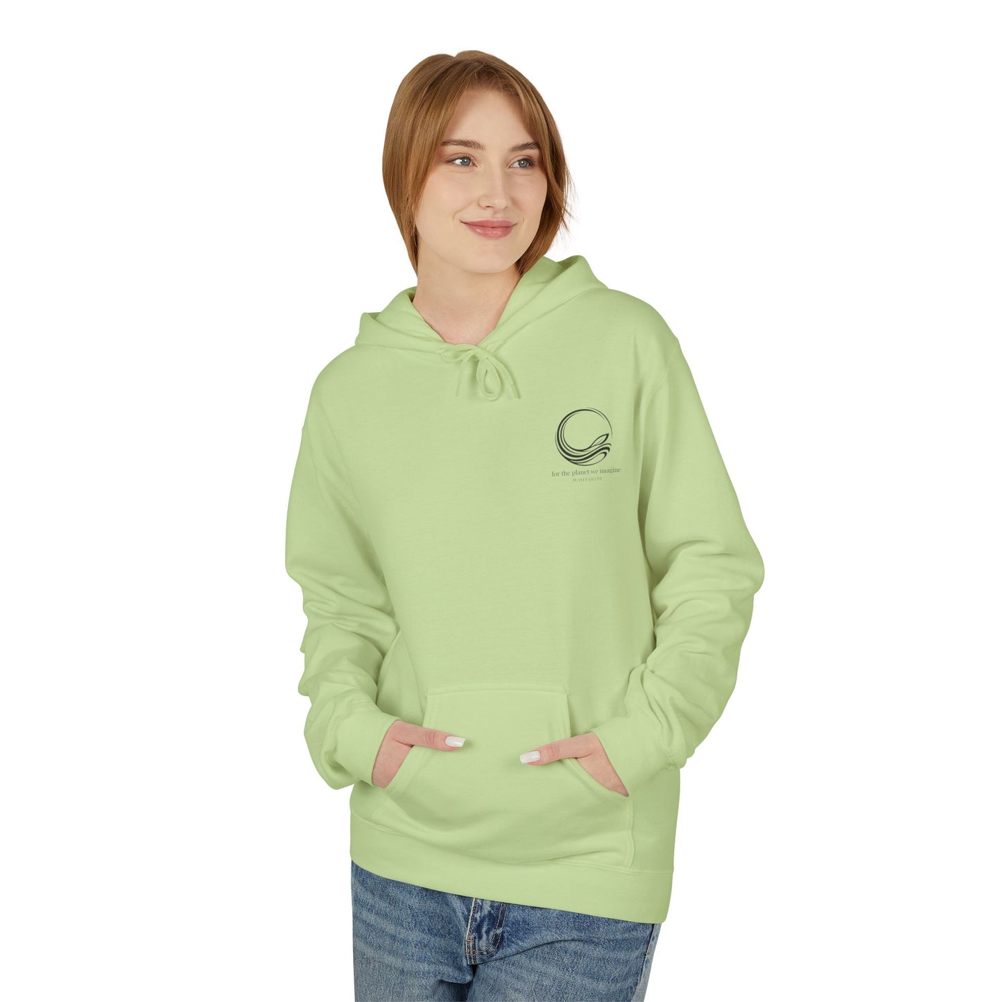 Hoodie ~ For the Planet We Imagine' Eco Awareness Graphic Hoodie