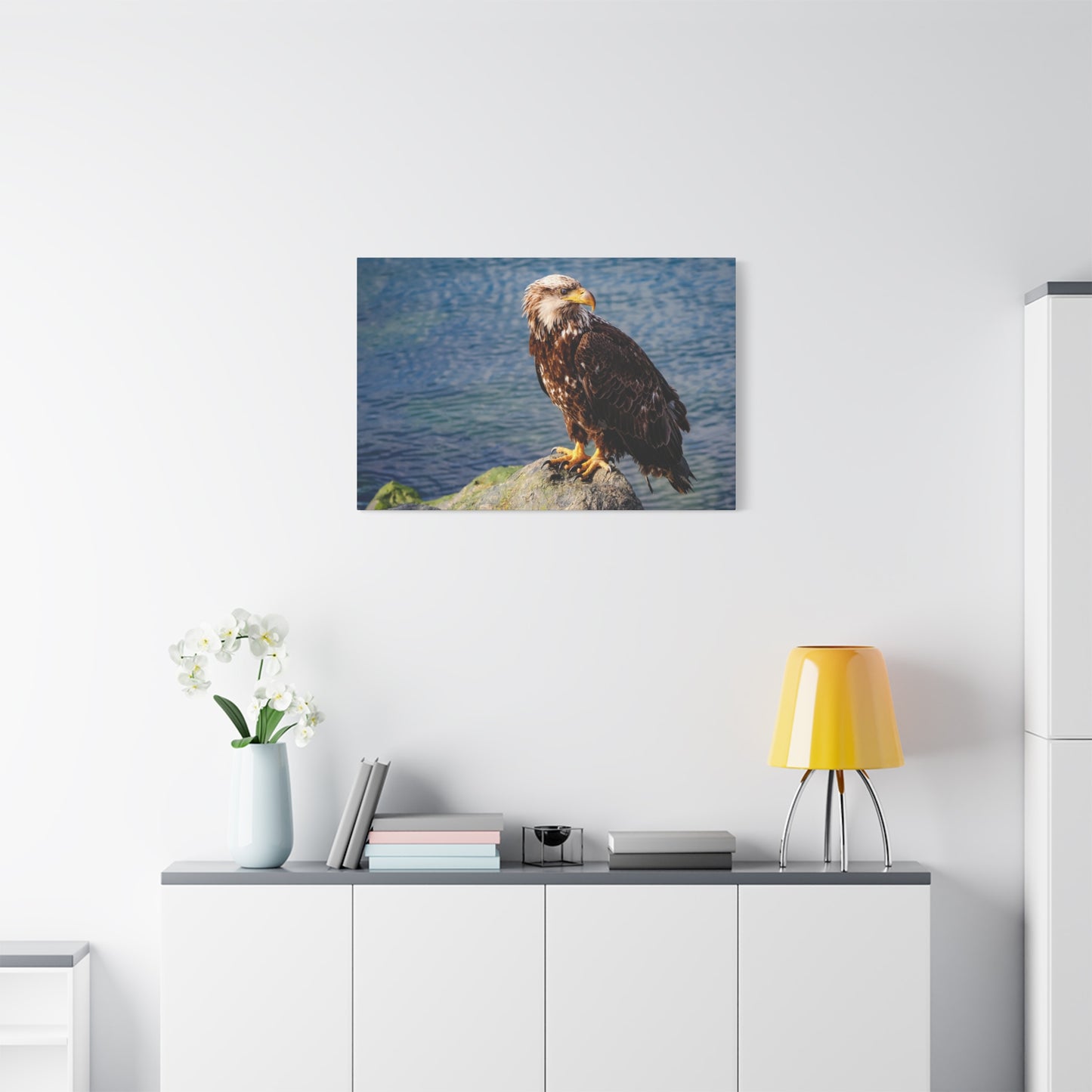 Bald Eagle Wildlife Canvas Print ~ Matte Stretched Wall Art