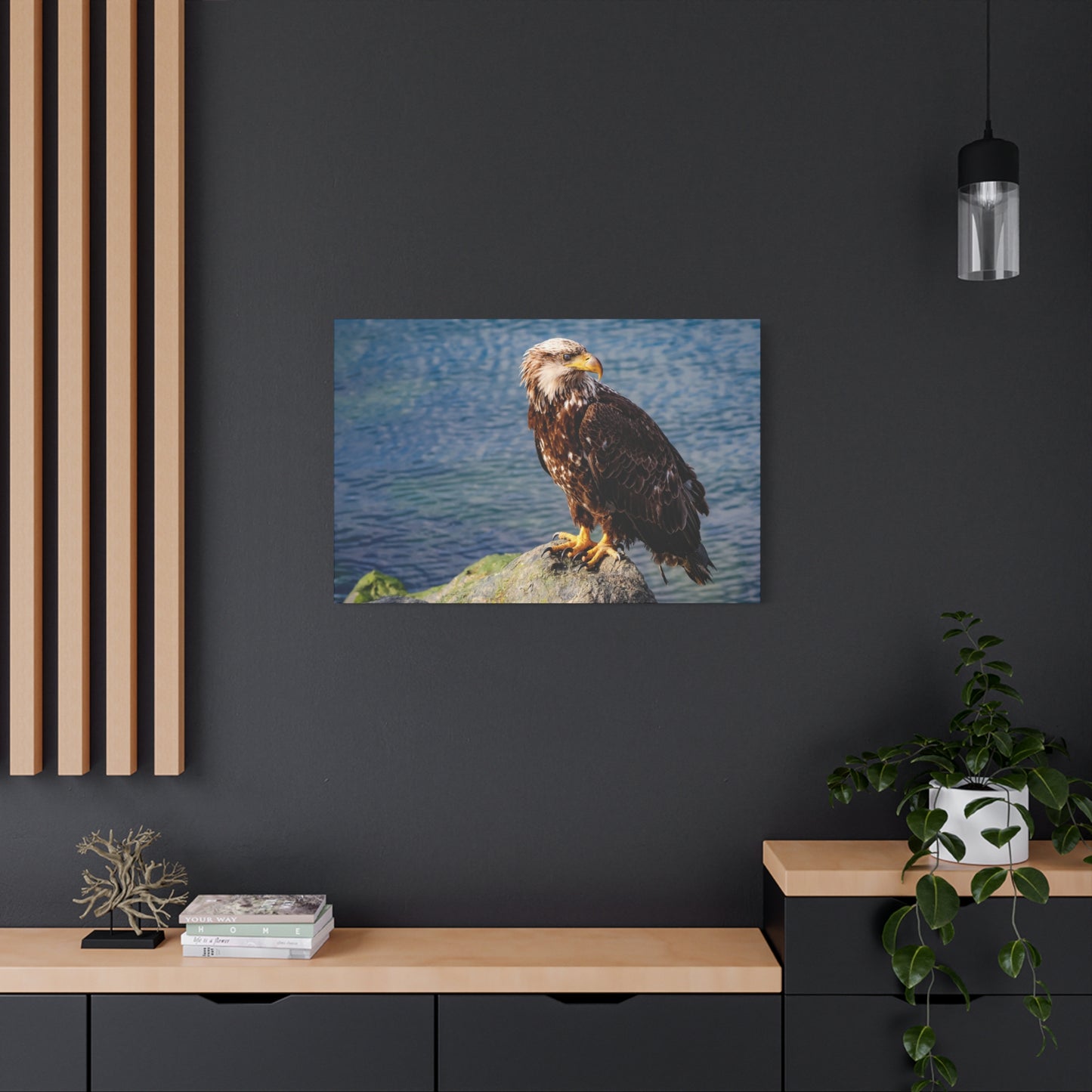 Bald Eagle Wildlife Canvas Print ~ Matte Stretched Wall Art