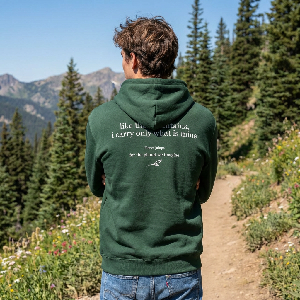 Rooted & Wild Hoodie ~ Minimal Nature Hoodie, Earthy Aesthetic Sweatshirt, Inspirational Quote Hoodie, Planet Jalupa