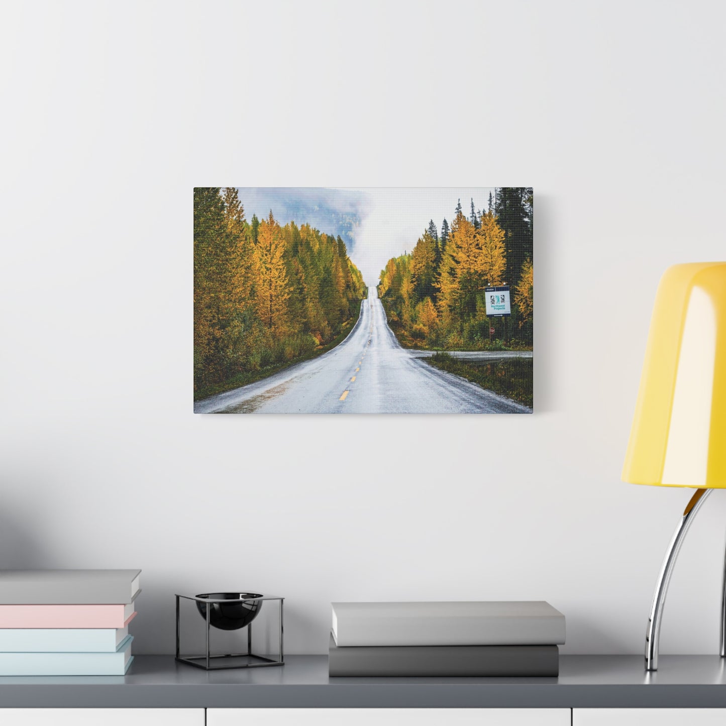Quiet Roads ~ Cassiar Highway Autumn Canvas Print
