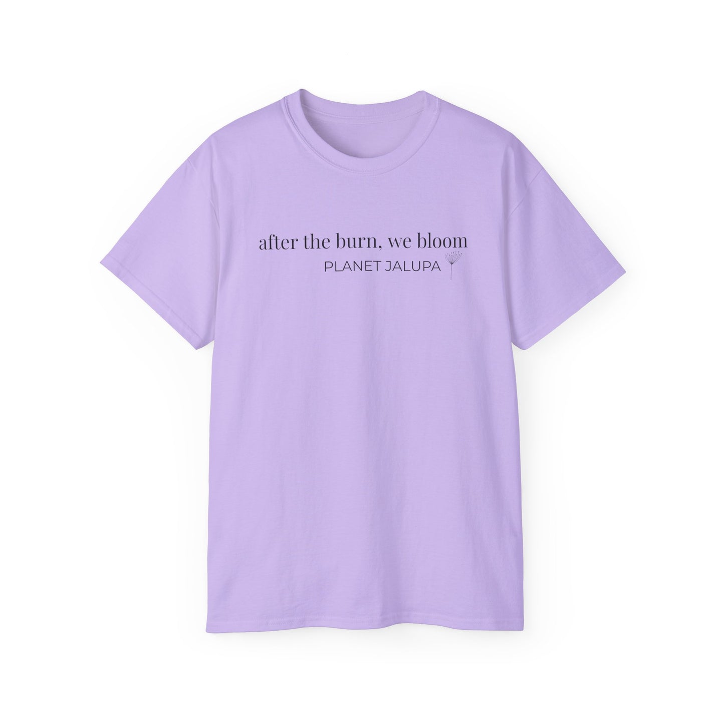 “After the Burn, We Bloom” Cotton Tee, Inspirational Minimalist Shirt