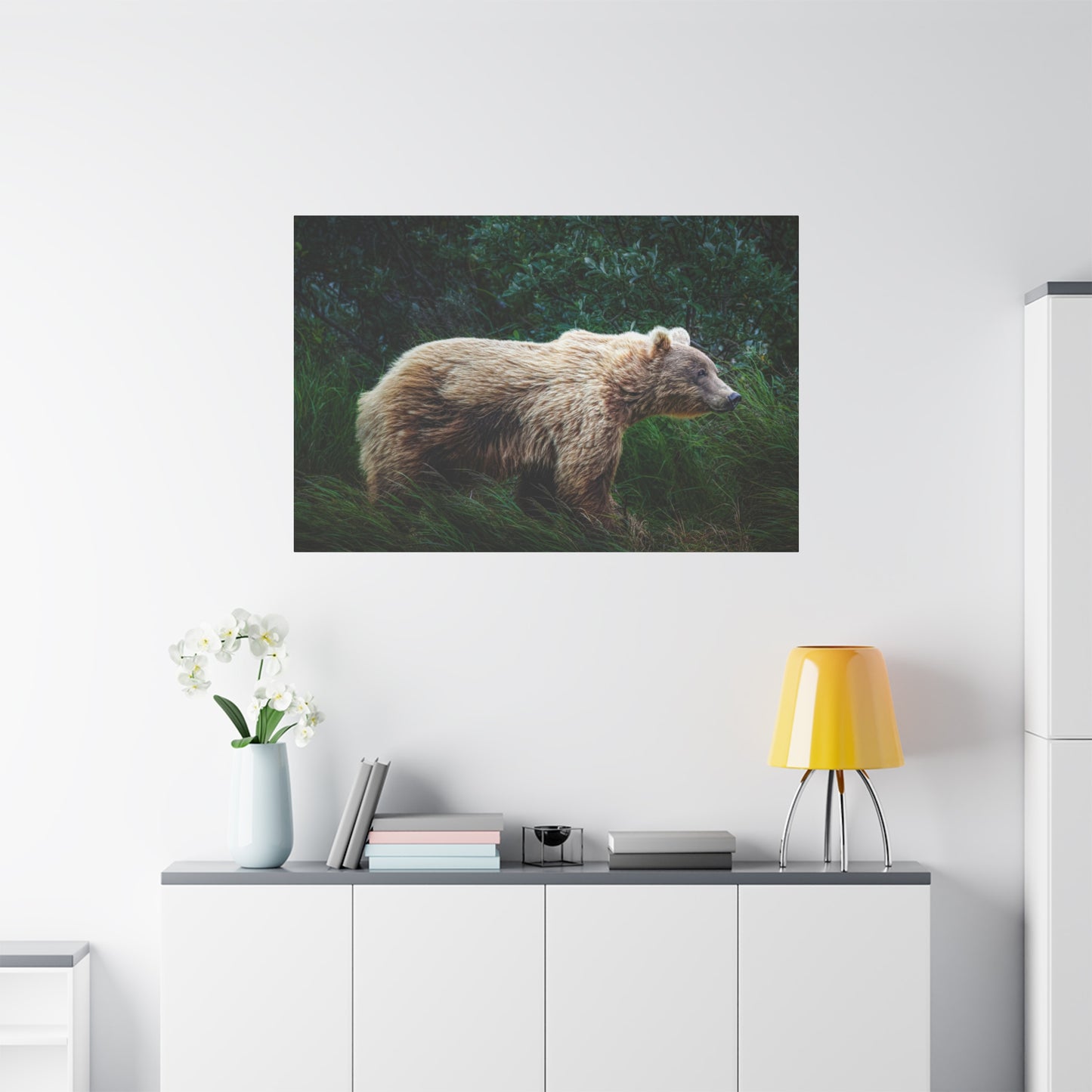Katmai Brown Bear Canvas Print ~ Wildlife Wall Art Matte Stretched 1.25"