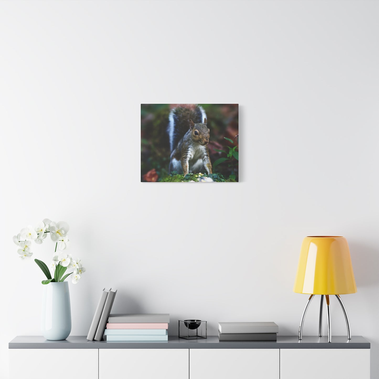 Squirrel Wildlife Matte Canvas Print — Woodland Nature Wall Art