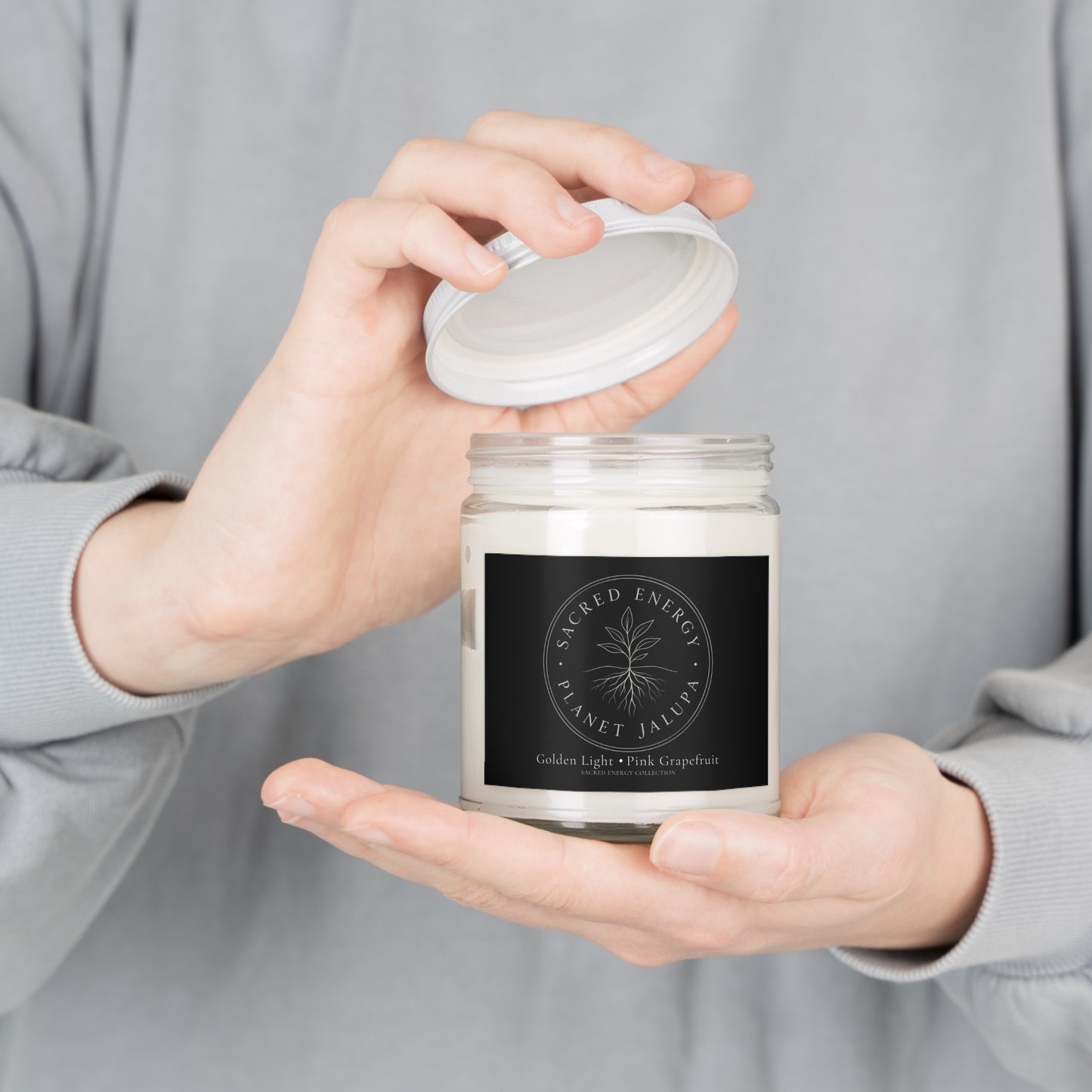 Sacred Energy Candle ~ Eco-Friendly Soy Candle for Calm & Grounding