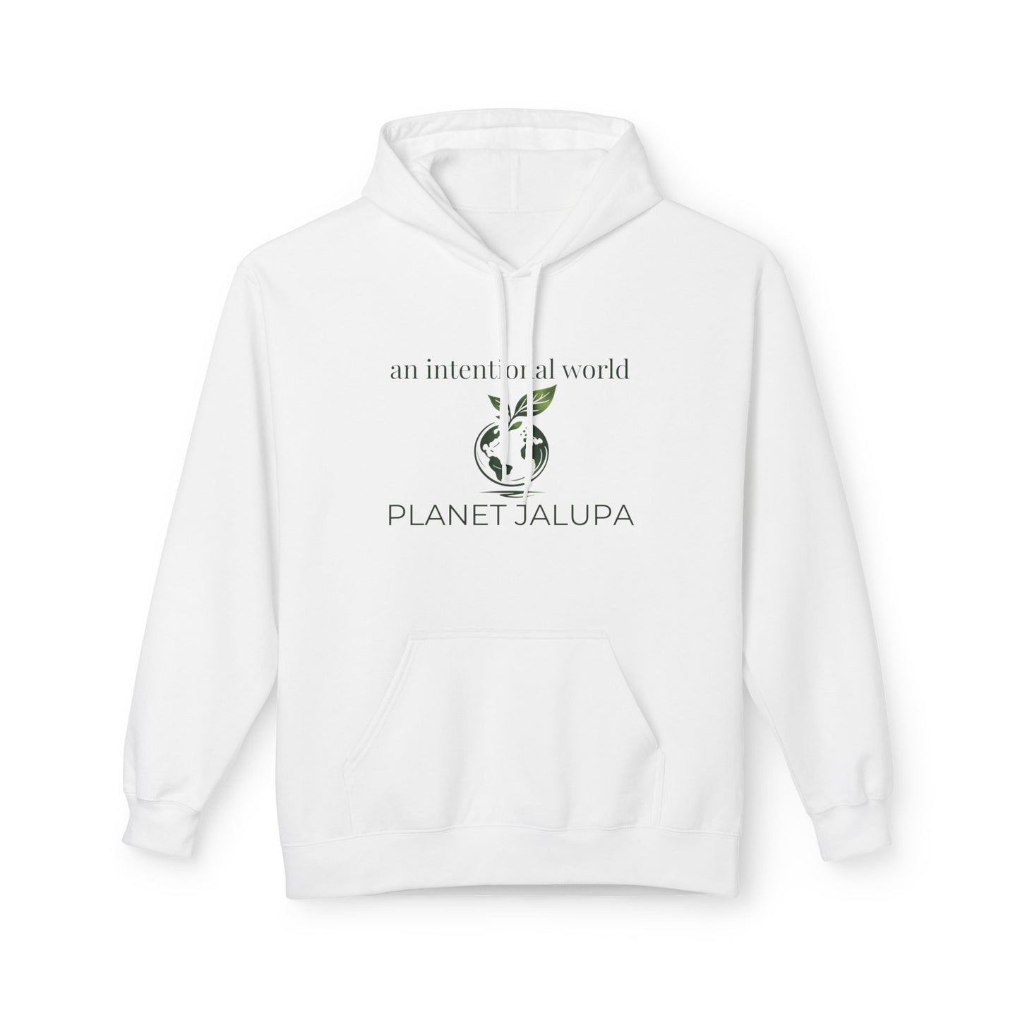 Planet Jalupa Hoodie "an intentional world" Minimal Botanical Graphic