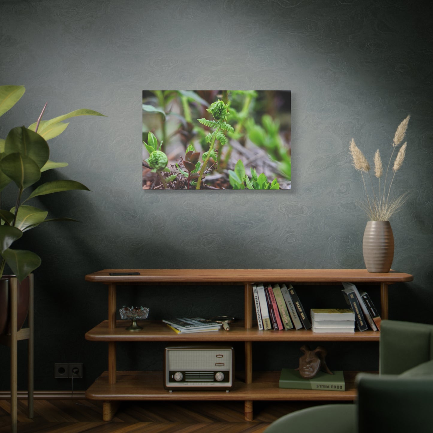 The Unfurling Fern ~ Minimal Botanical Matte Canvas Art