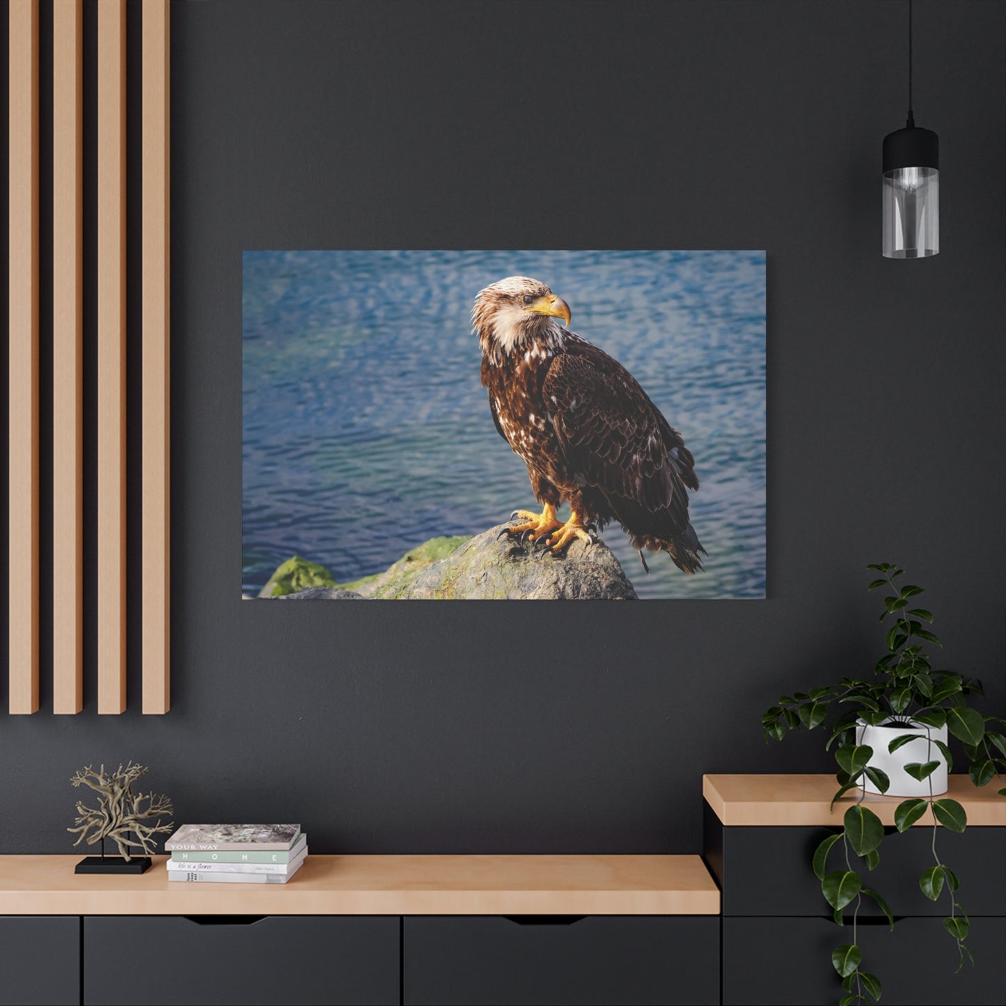 Bald Eagle Wildlife Canvas Print ~ Matte Stretched Wall Art
