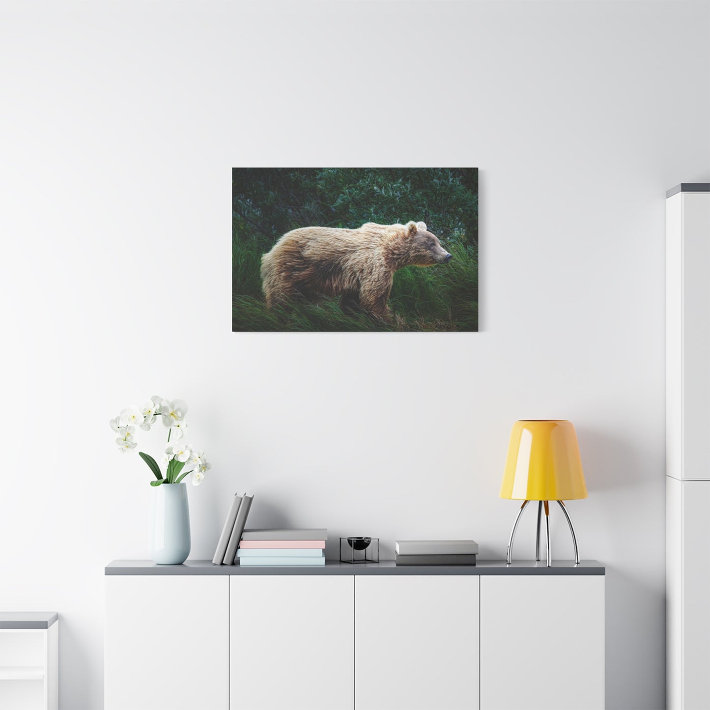 Katmai Brown Bear Canvas Print ~ Wildlife Wall Art Matte Stretched 1.25"