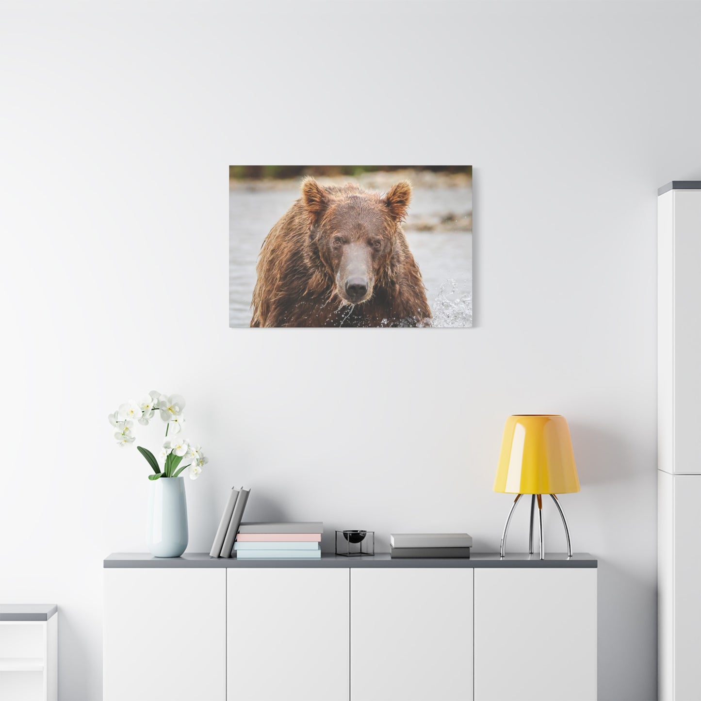 Katmai Brown Bear of Alaska Close-Up Matte Canvas Print ~ Wildlife Wall Art, 1.25" Stretched