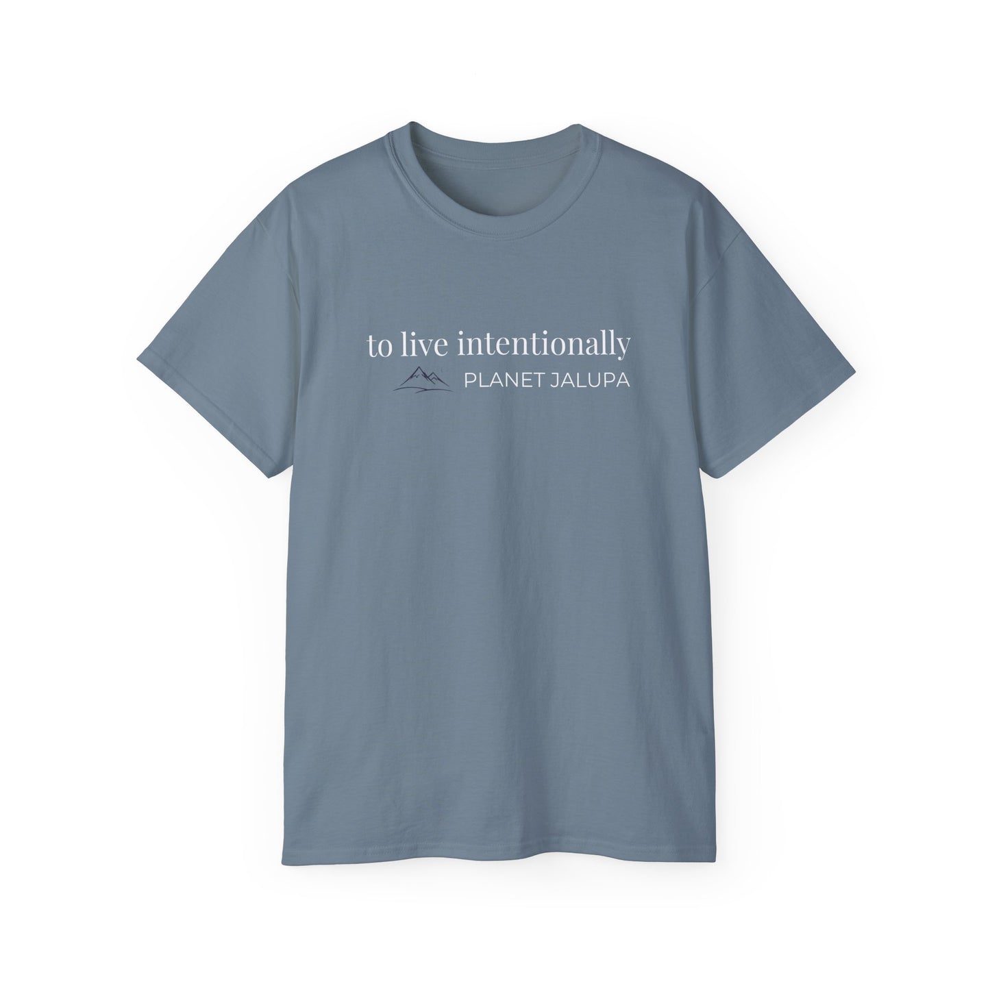 Planet Jalupa, “To Live Intentionally” Minimalist T-shirt