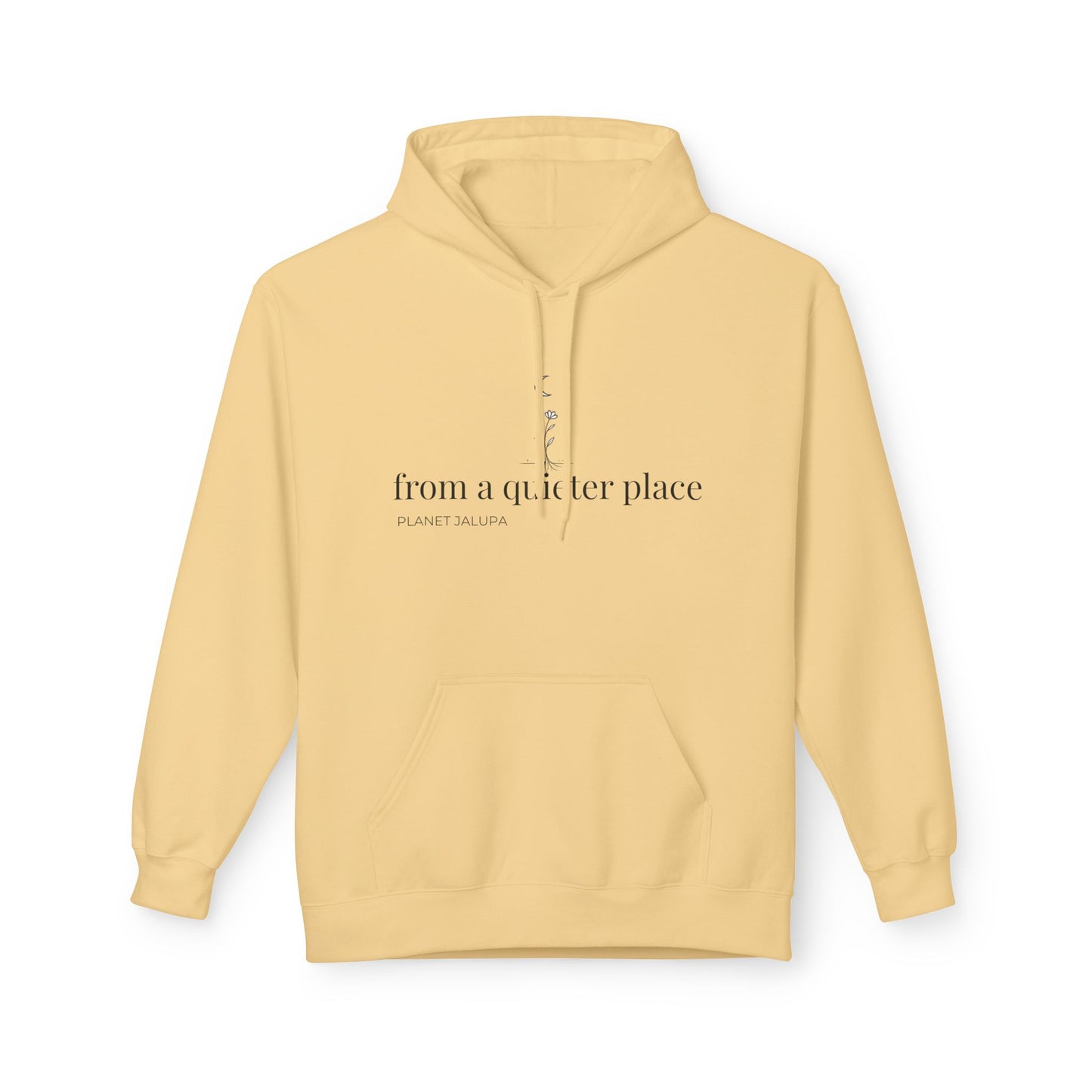 Planet Jalupa Hoodie, "from a quieter place" Minimalist Relaxed-Fit Pullover