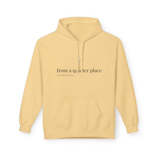 Planet Jalupa Hoodie, "from a quieter place" Minimalist Relaxed-Fit Pullover