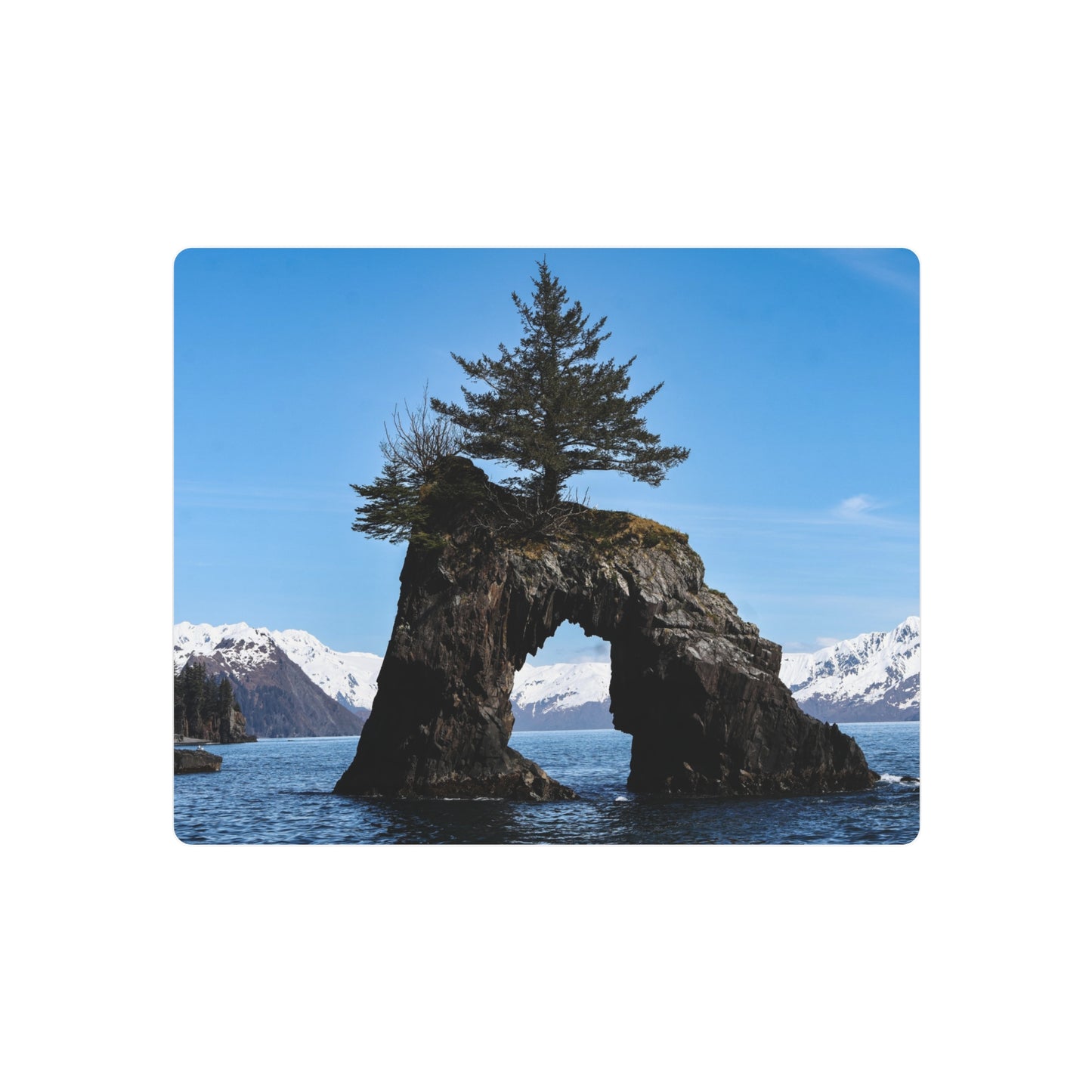 Metal Art Sign ~ Kenia Fjords Arch Rock Landscape Wall Art