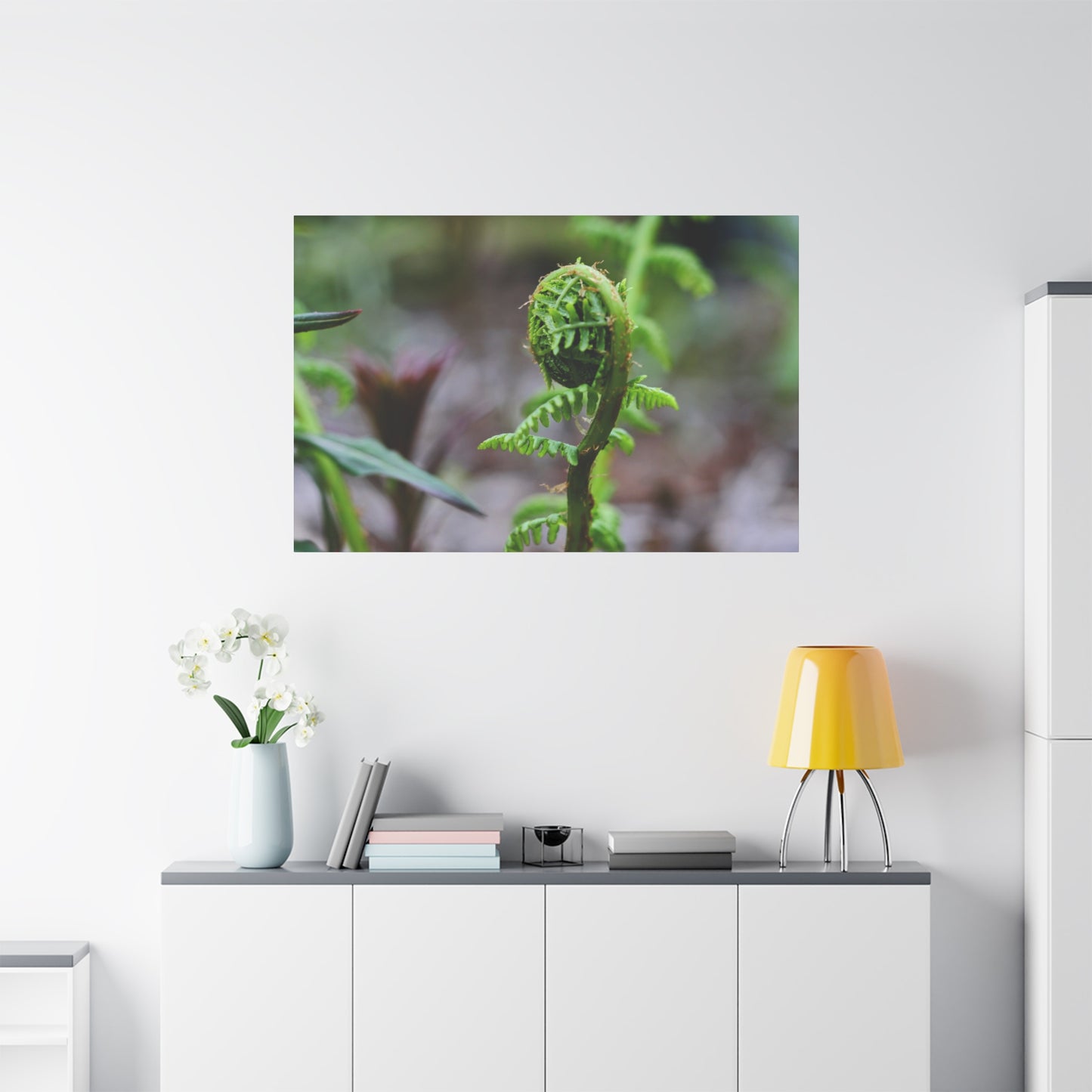 Where the Fern Unfurls ~ Matte Botanical Canvas Print