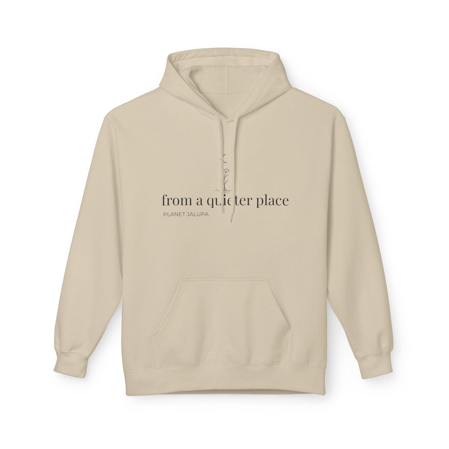 Planet Jalupa Hoodie, "from a quieter place" Minimalist Relaxed-Fit Pullover