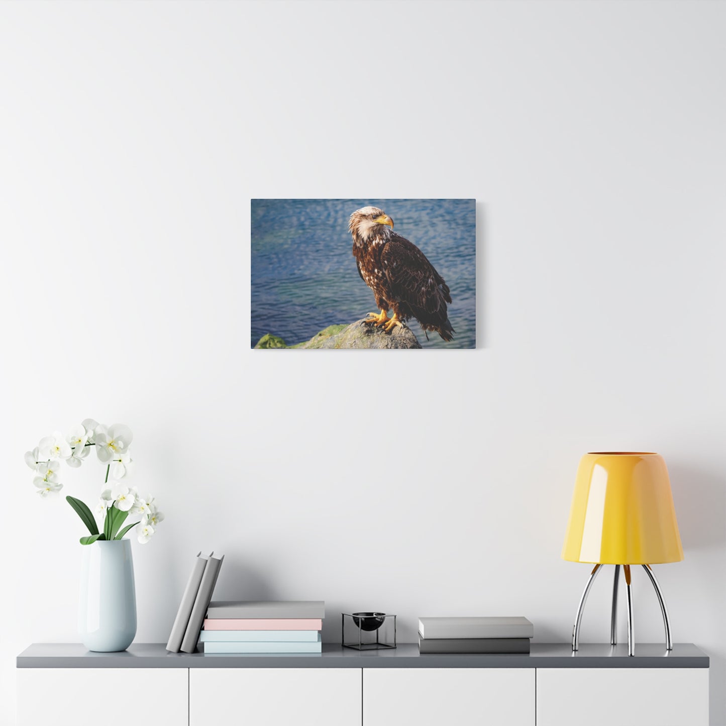 Bald Eagle Wildlife Canvas Print ~ Matte Stretched Wall Art