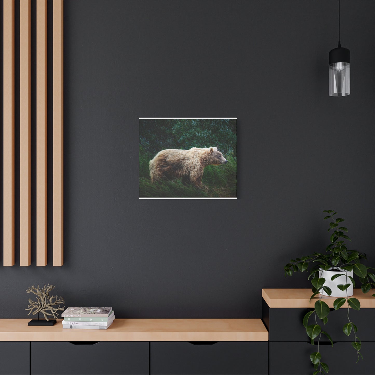 Katmai Brown Bear Canvas Print ~ Wildlife Wall Art Matte Stretched 1.25"