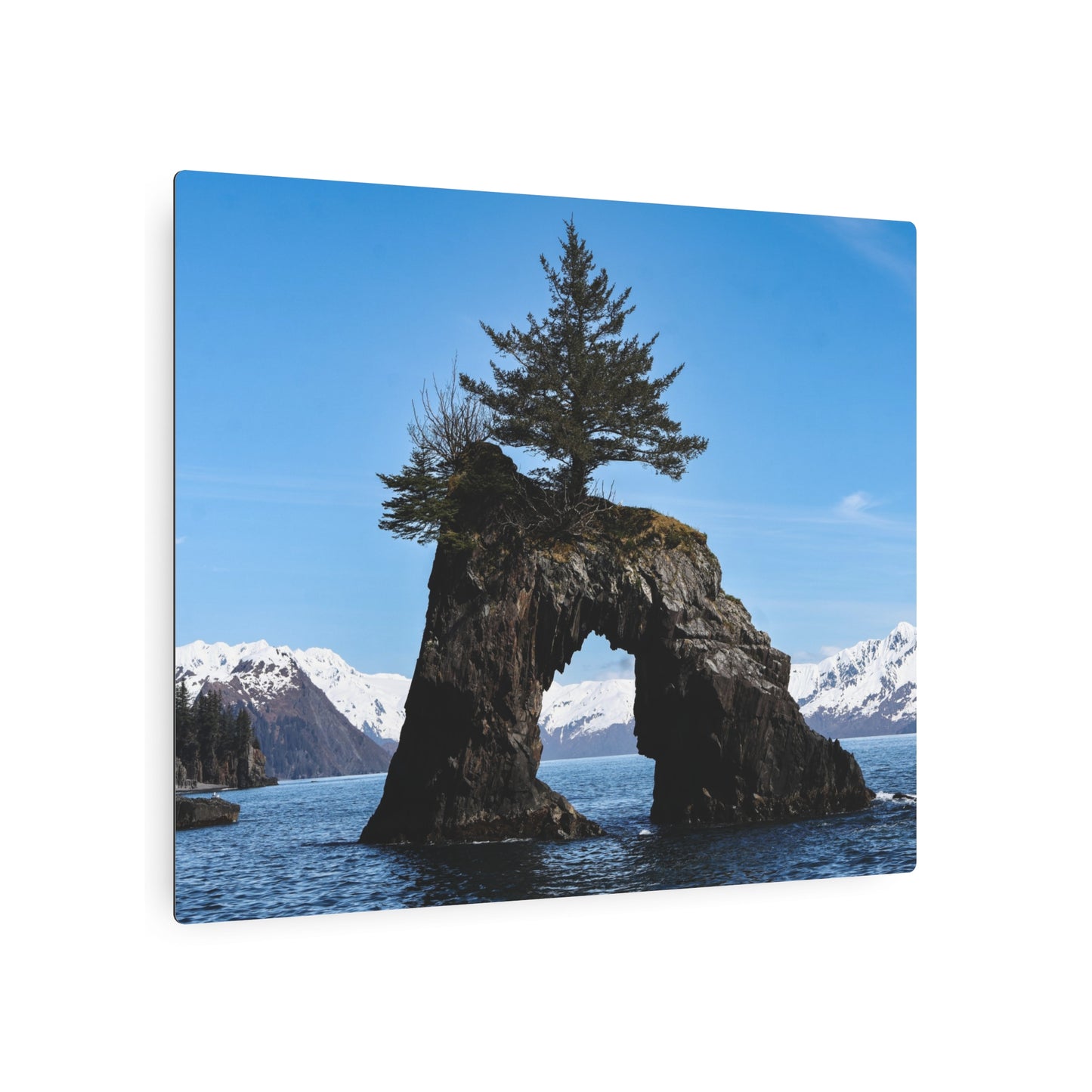 Metal Art Sign ~ Kenia Fjords Arch Rock Landscape Wall Art
