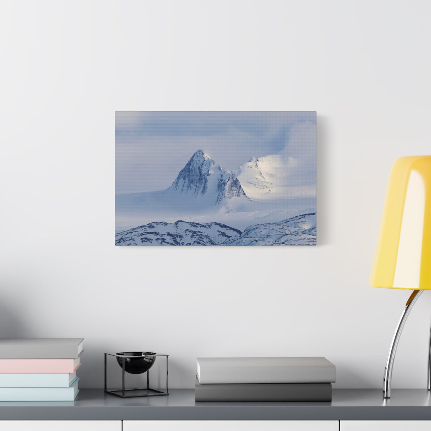 Snowbound Peaks Matte Canvas Print — Quiet Alpine Landscape Wall Art