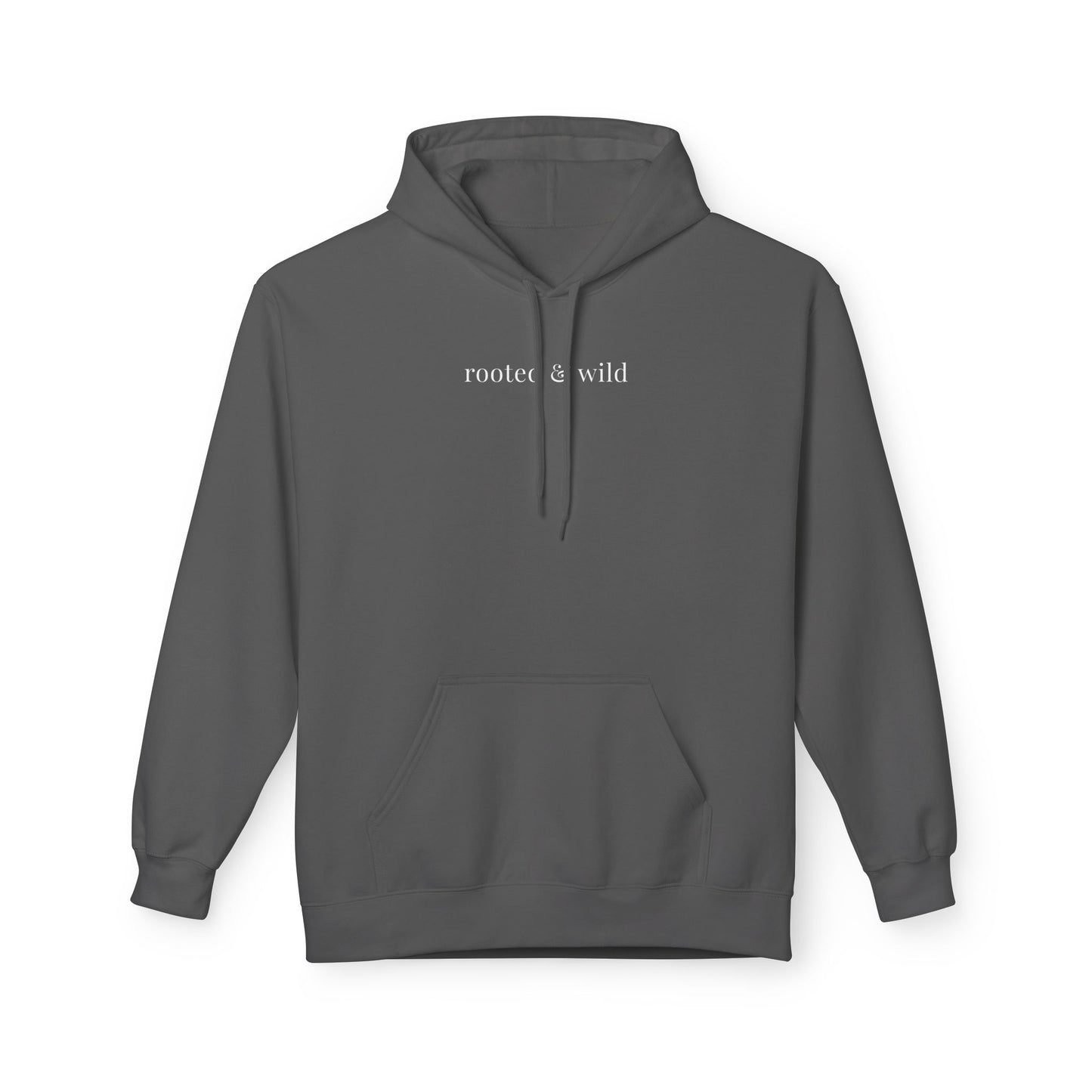 Rooted & Wild Hoodie ~ Minimal Nature Hoodie, Earthy Aesthetic Sweatshirt, Inspirational Quote Hoodie, Planet Jalupa