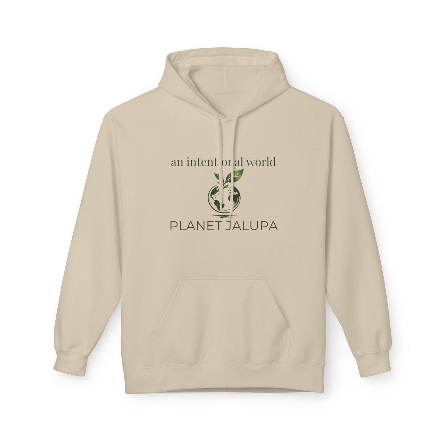 Planet Jalupa Hoodie "an intentional world" Minimal Botanical Graphic
