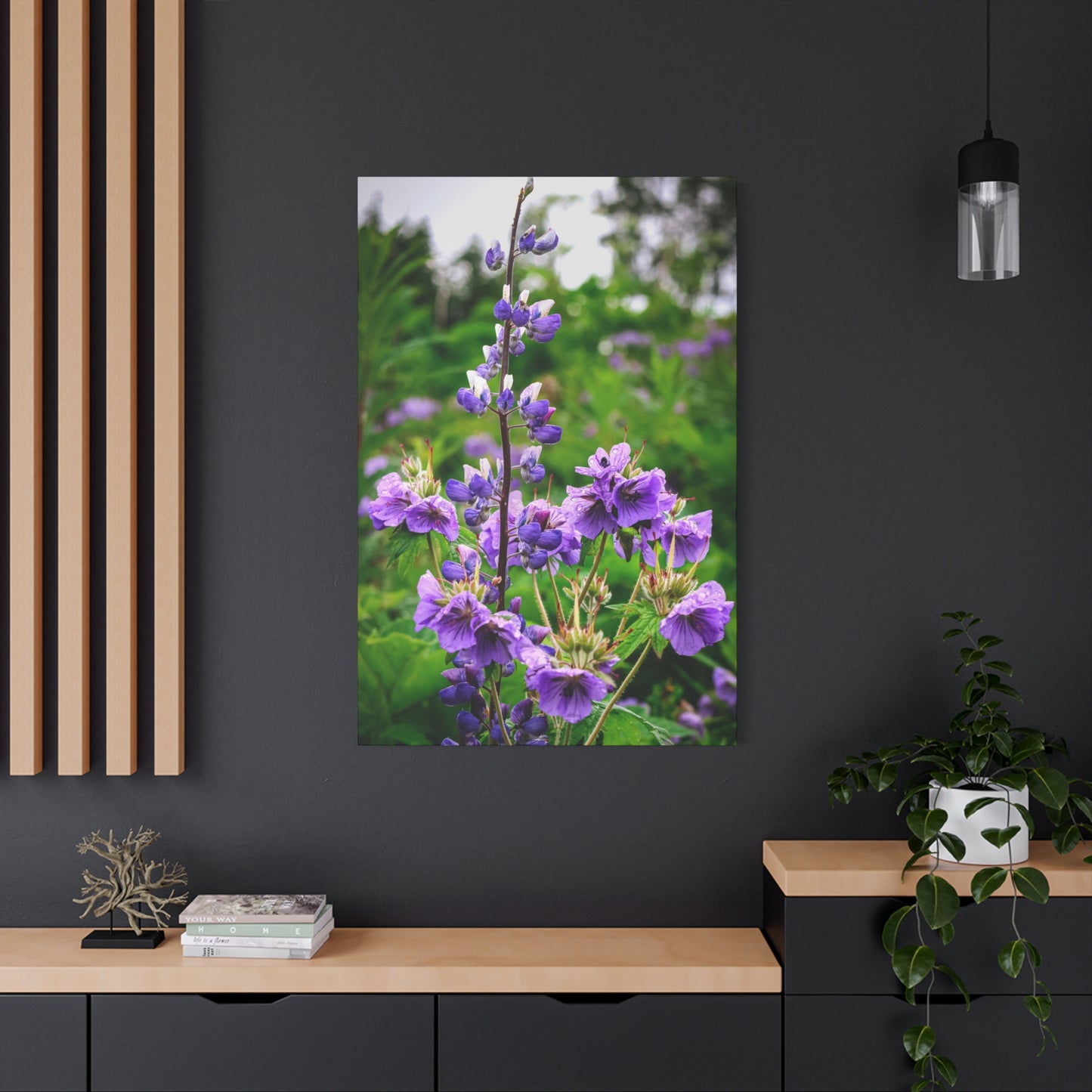 Purple Wildflower Canvas Print – A Quiet Botanical Study