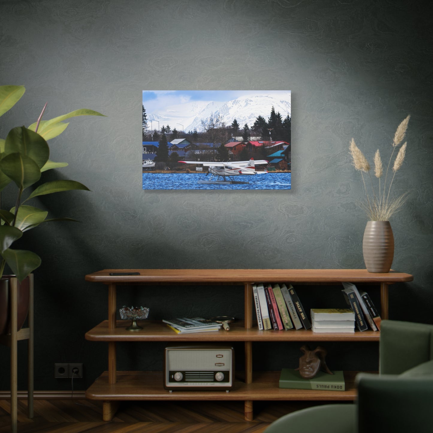 Seaplane Harbor Canvas Print ~ Alaska Mountain Lake Wall Art