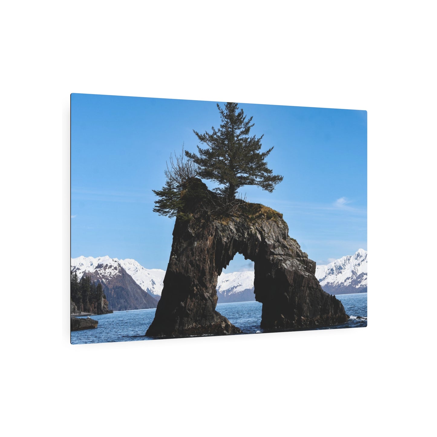 Metal Art Sign ~ Kenia Fjords Arch Rock Landscape Wall Art