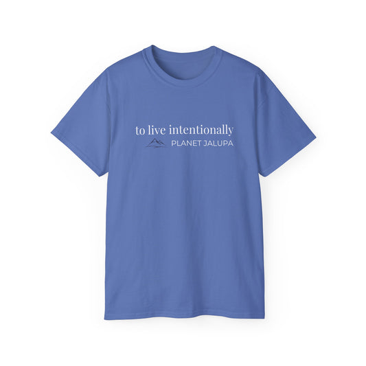 Planet Jalupa, “To Live Intentionally” Minimalist T-shirt