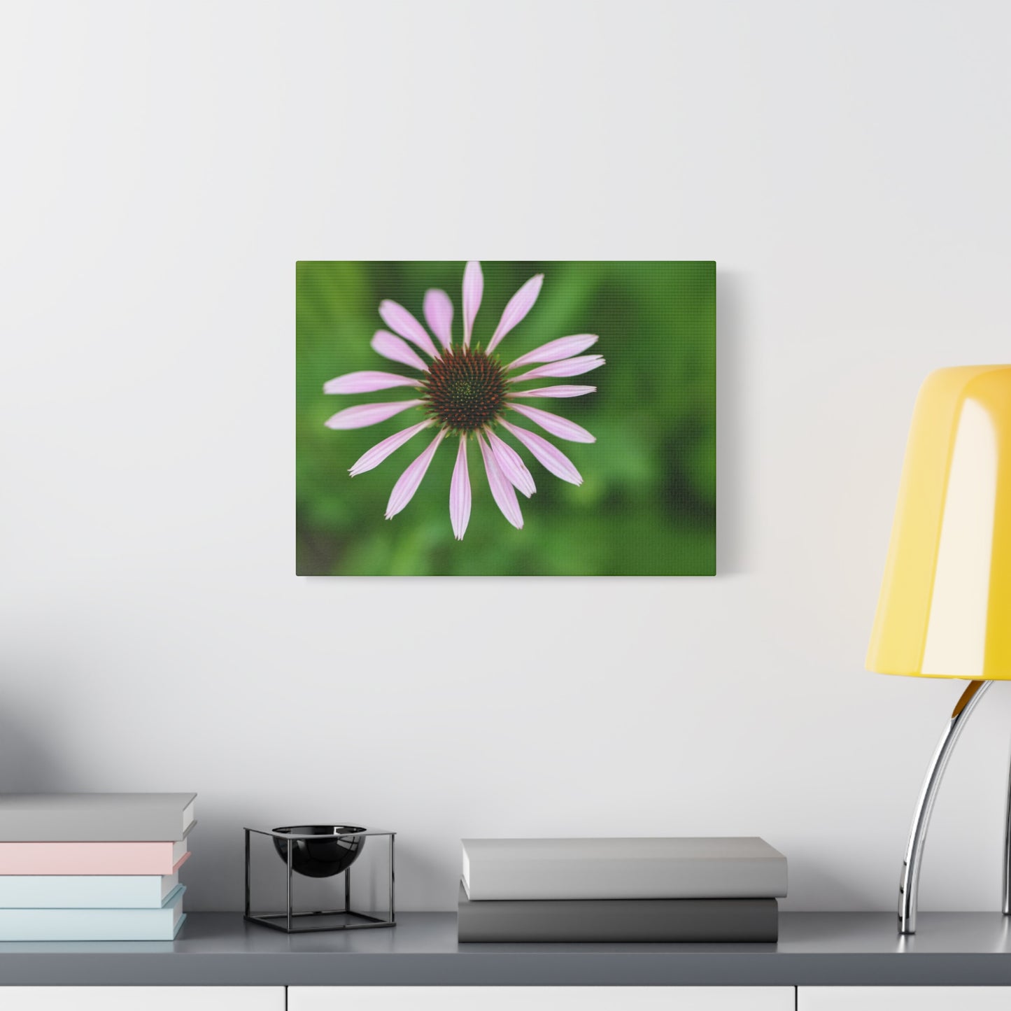 Pink Coneflower Botanical Canvas Wall Art — Matte Stretched 1.25"