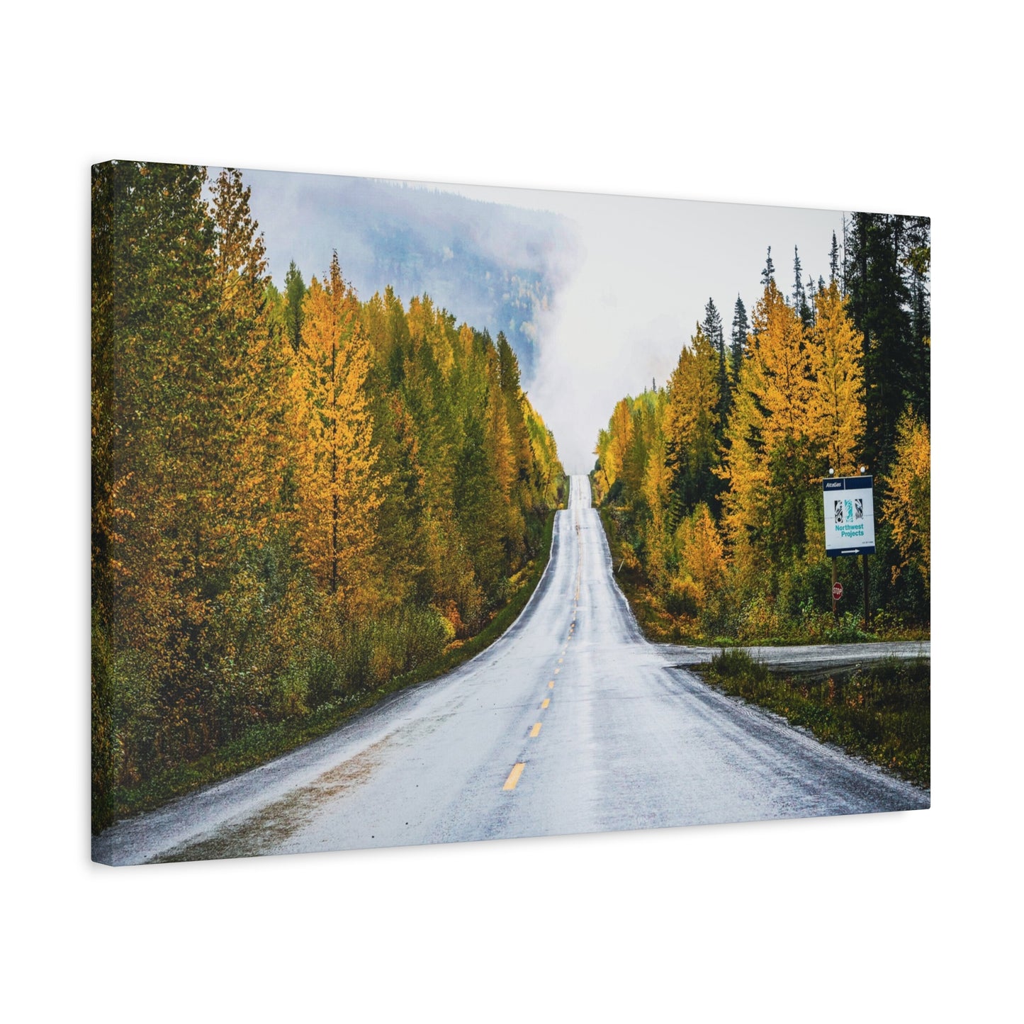 Quiet Roads ~ Cassiar Highway Autumn Canvas Print