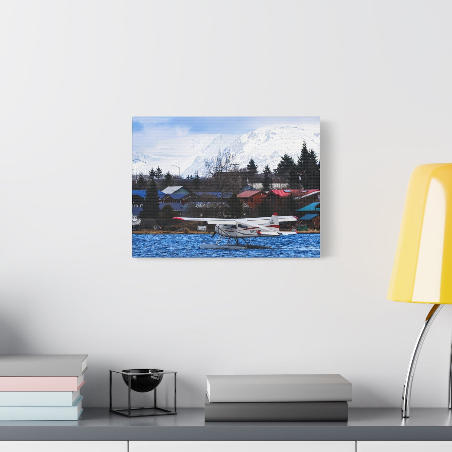 Seaplane Harbor Canvas Print ~ Alaska Mountain Lake Wall Art