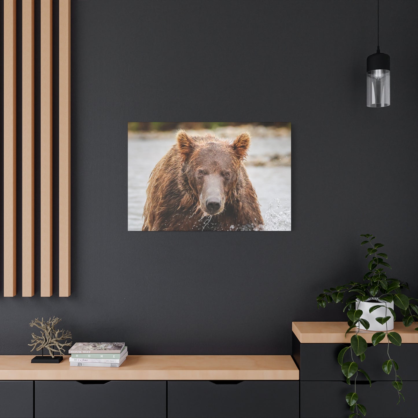 Katmai Brown Bear of Alaska Close-Up Matte Canvas Print ~ Wildlife Wall Art, 1.25" Stretched