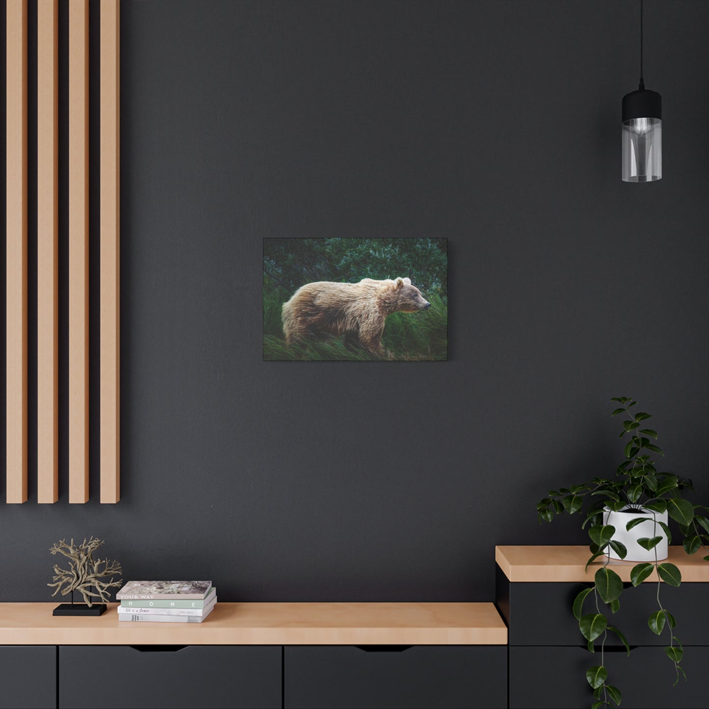 Katmai Brown Bear Canvas Print ~ Wildlife Wall Art Matte Stretched 1.25"