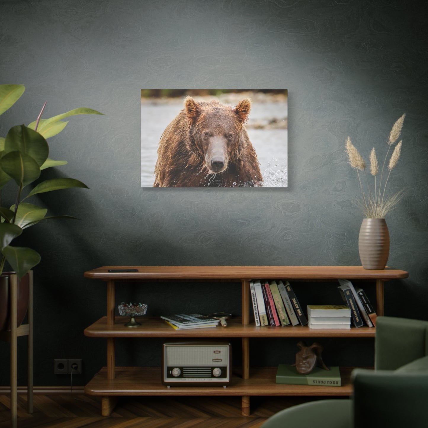 Katmai Brown Bear Close-Up – Alaska Wildlife Canvas Print, 1.25” Stretched, Nature Wall Art