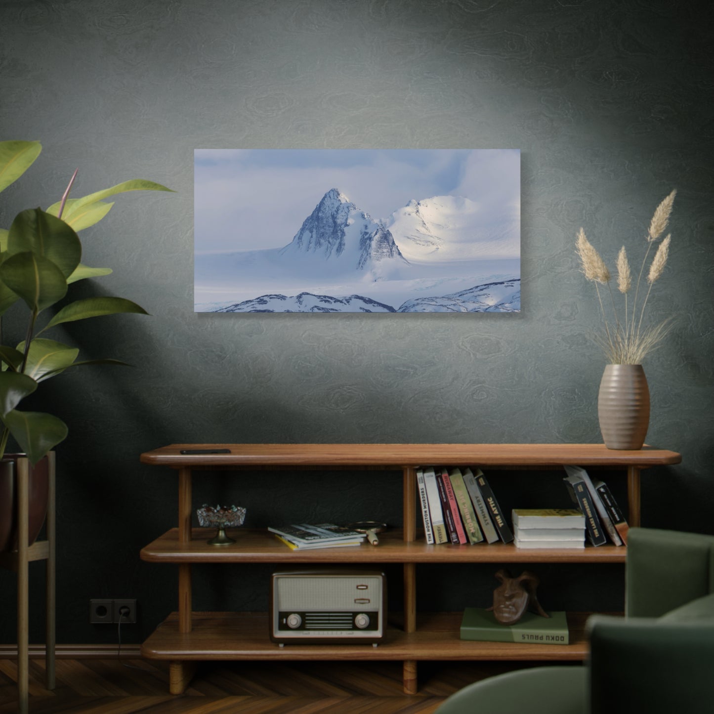 Snowbound Peaks Matte Canvas Print — Quiet Alpine Landscape Wall Art