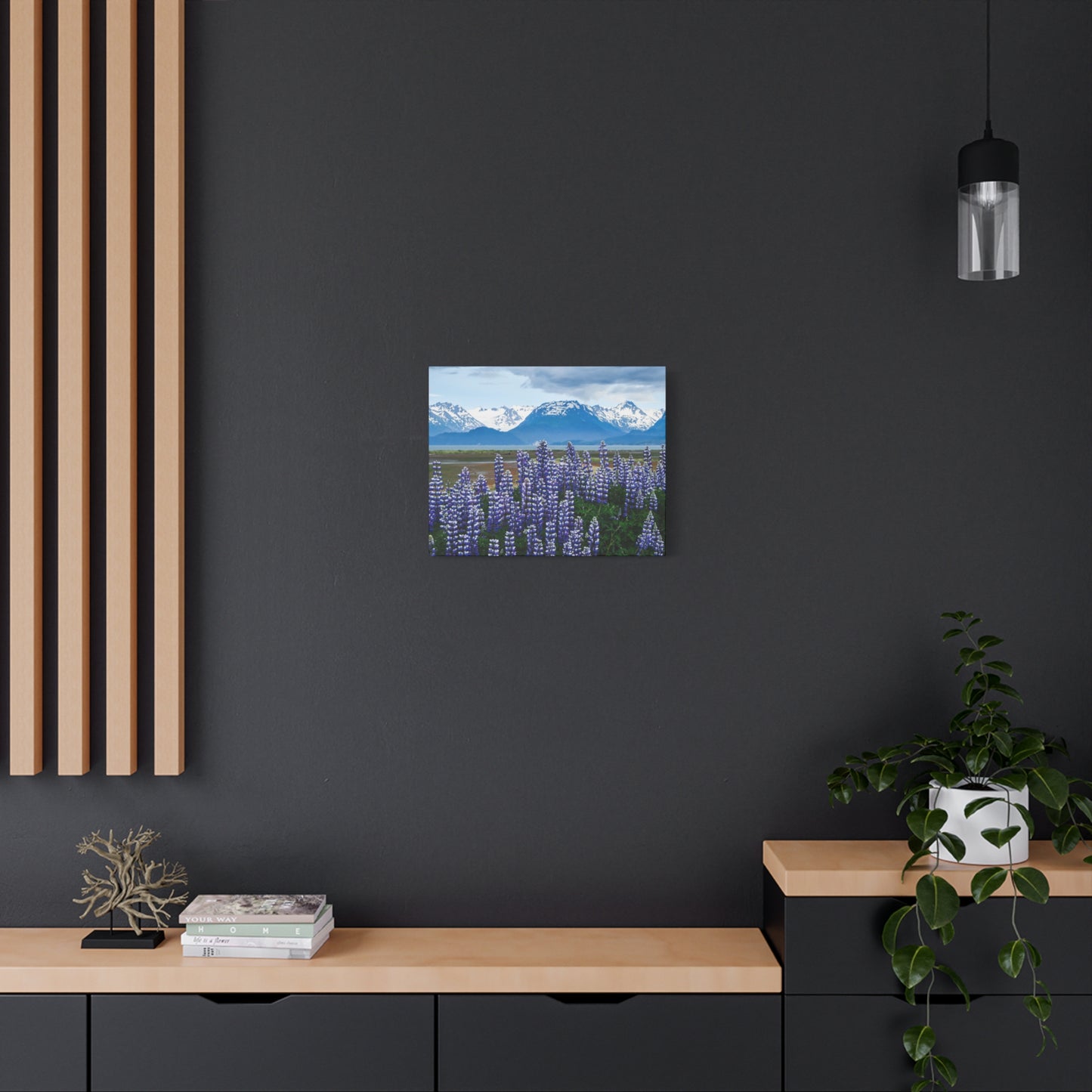 Lupine Coastal Canvas Print — Purple Wildflower Wall Art