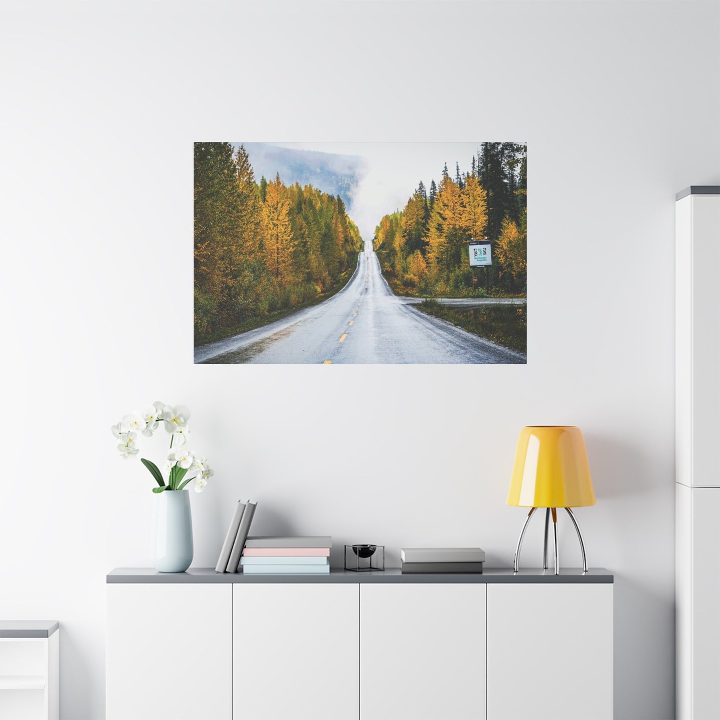 Quiet Roads ~ Cassiar Highway Autumn Canvas Print
