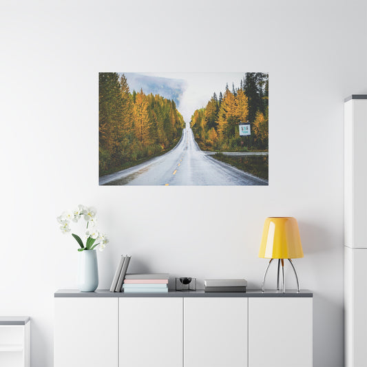 Quiet Roads ~ Cassiar Highway Autumn Canvas Print