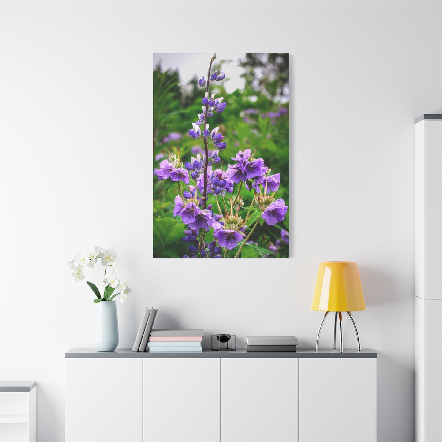 Purple Wildflower Canvas Print – A Quiet Botanical Study