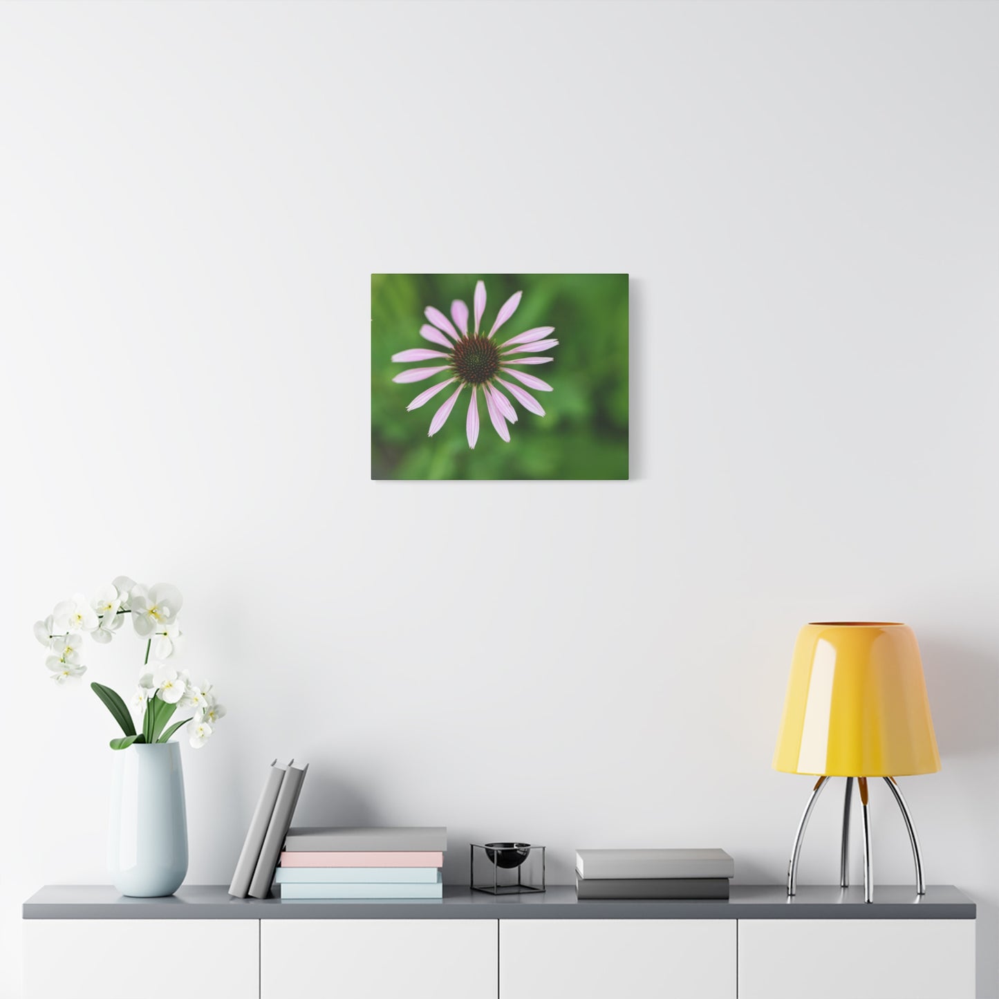 Pink Coneflower Botanical Canvas Wall Art — Matte Stretched 1.25"