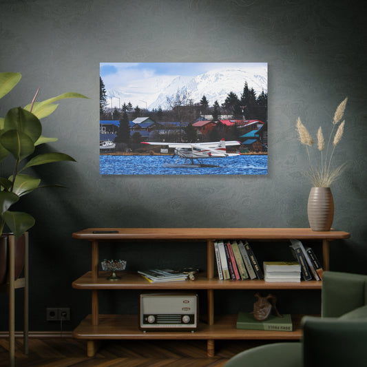 Seaplane Harbor Canvas Print ~ Alaska Mountain Lake Wall Art